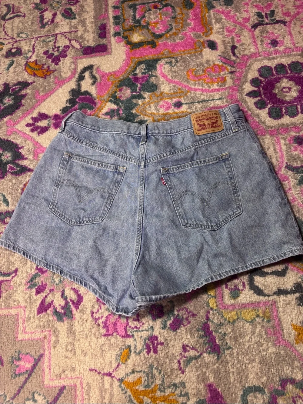 Levi’s High‎ Rise Mom Jean Shorts Size 34 Vintage Wash Relaxed Denim hemp